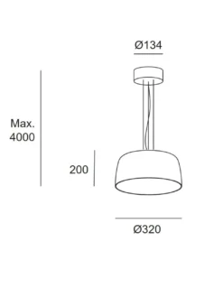 Lámpara colgante Levels - LedsC4 - Lámpara de techo de cristal LED regulable
