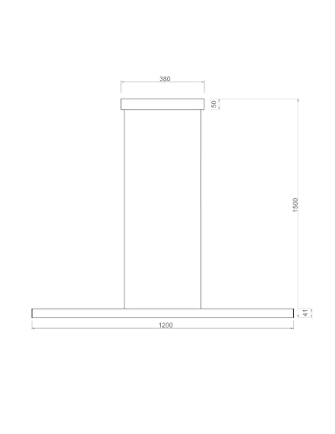 Lámpara colgante Lineal - Mantra - Lámpara LED horizontal regulable