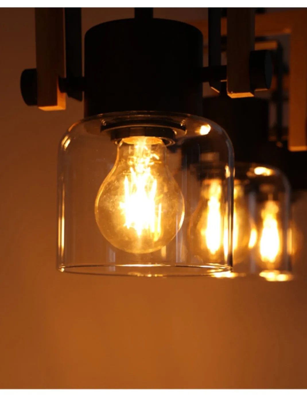 Lámpara colgante lineal Nordica - IDP Lampshades - Lámpara 3 luces de diseño industrial con calidez nórdica