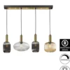 Lámpara colgante lineal Norma – Schuller – Diseño decorativo con tulipas de cristal