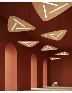 Lámpara colgante Liwi – Luz Negra – Pantalla de madera contrachapada, disponible en varias opciones