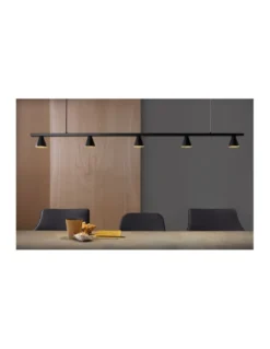 Lámpara colgante Lyb - Aromas - Lámpara minimalista, 5 luces LED 3000K, Largo: 118 cm