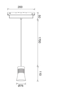 Lámpara colgante Magneto 48V – Mantra – Lámpara para carril 48V, regulable corte de fase