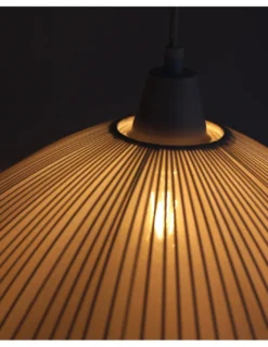 Lámpara colgante Makonis - IDP Lamphades - Lámpara decorativa blanca con pantalla curva