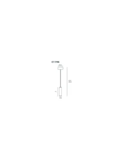 Lámpara colgante Maru - Aromas - Lámpara minimalista forma cilíndrica, LED 3150K, Acabado: oro mate