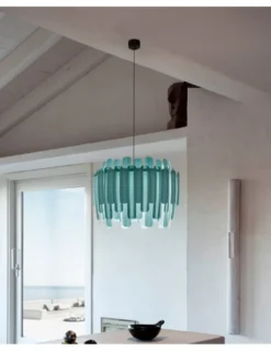 Lámpara colgante Maruja - LZF - Lámpara artesanal hecha a mano, de madera natural, estilo contemporáneo