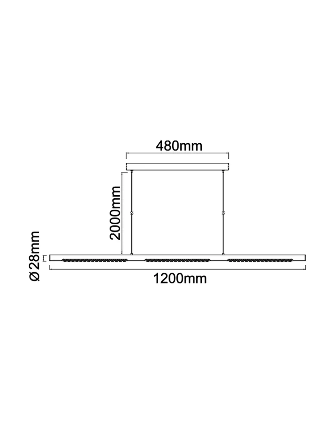 Lámpara colgante Meca - Mantra - Lámpara lineal LED