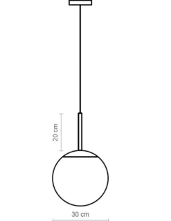 Lámpara colgante Moon – Luxcambra – Lámpara tipo bola, Ø 30 cm