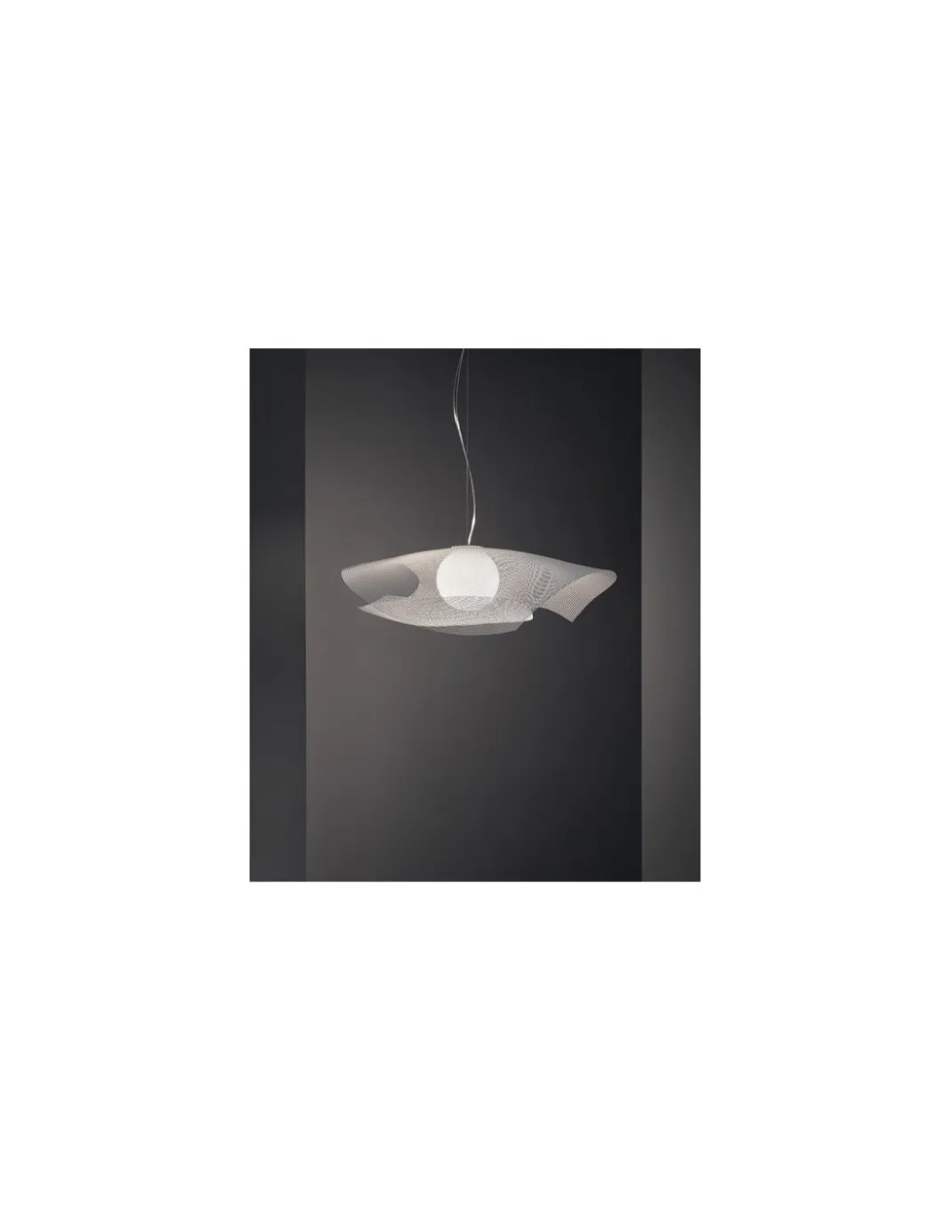 Lámpara colgante Mytilus - a-emotional light - Lámpara de diseño con pantalla de malla ondulada