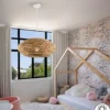 Lámpara colgante Nana – Schuller – Lámpara boho chic natural, pantalla de ratán y jacinto trenzado