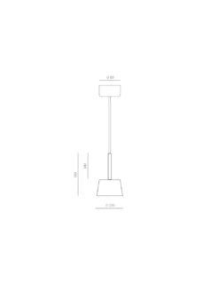 Lámpara colgante Nera - Aromas - Lámpara de metal negro mate, LED 8W 3000K