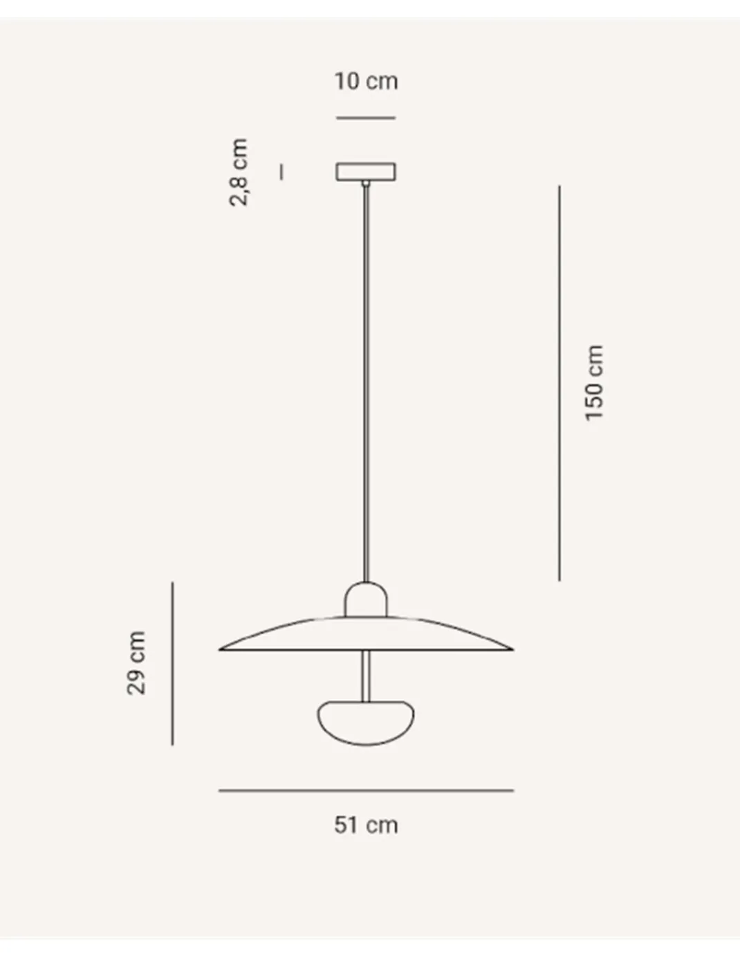 Lámpara colgante Nid – Fokobu – Pantalla semiesférica en varios colores, diseño elegante
