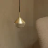 Lámpara colgante Nino – Aromas – Lámpara de techo de vidrio óptico, Dorado+Negro, Regulable