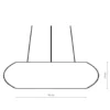 Lámpara colgante Niuet – Luxcambra – Pantalla de mimbre natural, largo: 49 cm