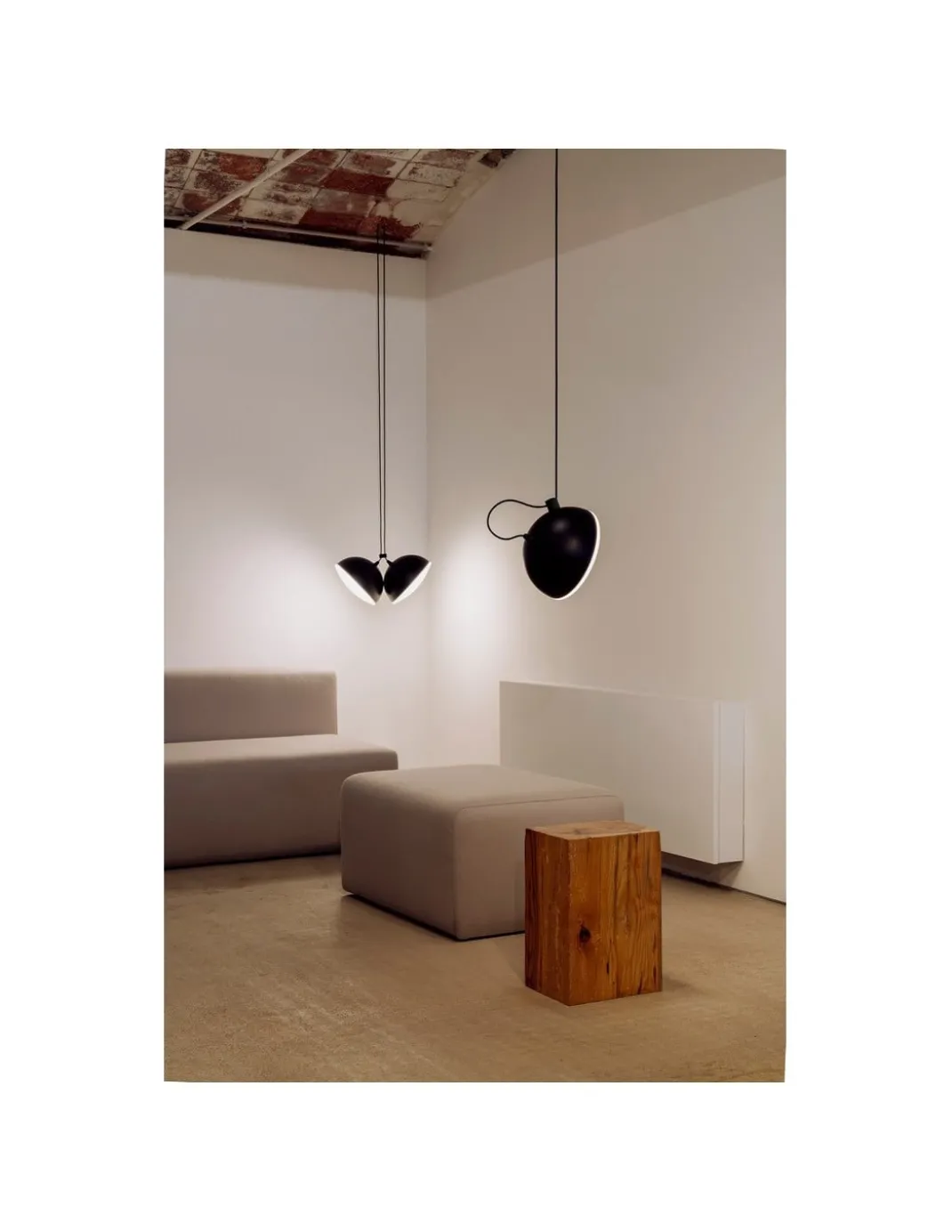 Lámpara colgante Nod - Milán - Diseño moderno, 2 luces orientables, 3m idónea para techos altos