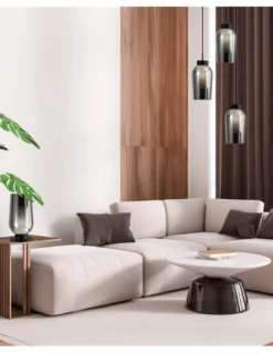 Lámpara colgante Nora – Mantra – Lámpara decorativa con 3 pantallas de cristal