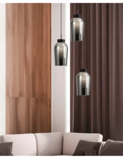 Lámpara colgante Nora – Mantra – Lámpara decorativa con 3 pantallas de cristal