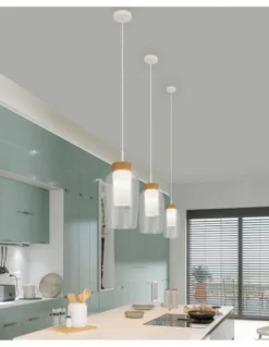 Lámpara colgante Nora – Mantra – Pantalla de cristal transparente