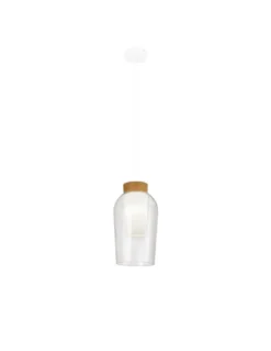 Lámpara colgante Nora – Mantra – Pantalla de cristal transparente
