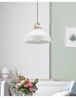 Lámpara colgante Olivia - IDP Lampshades - Lámpara nórdica blanca