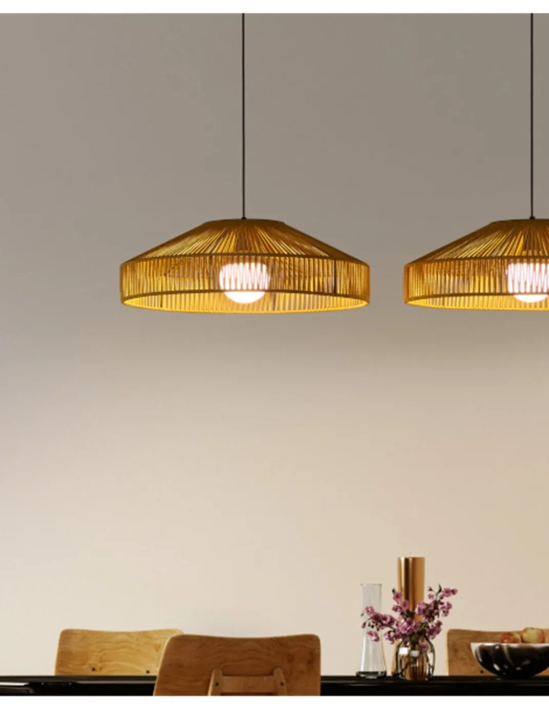 Lámpara colgante Olivia - Massmi - Lámpara decorativa de cuerda trenzada