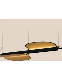 Lámpara colgante Omma – LZF – Lámpara con hojas de madera, Disponible en 3 tamaños, LED regulable