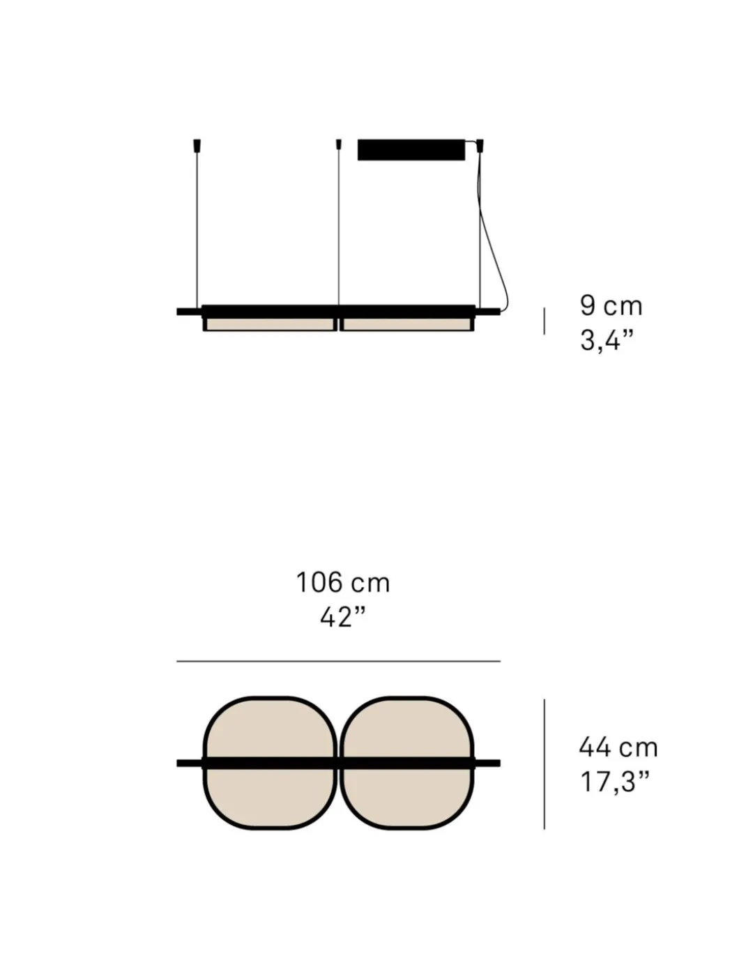 Lámpara colgante Omma – LZF – Lámpara con hojas de madera, Disponible en 3 tamaños, LED regulable