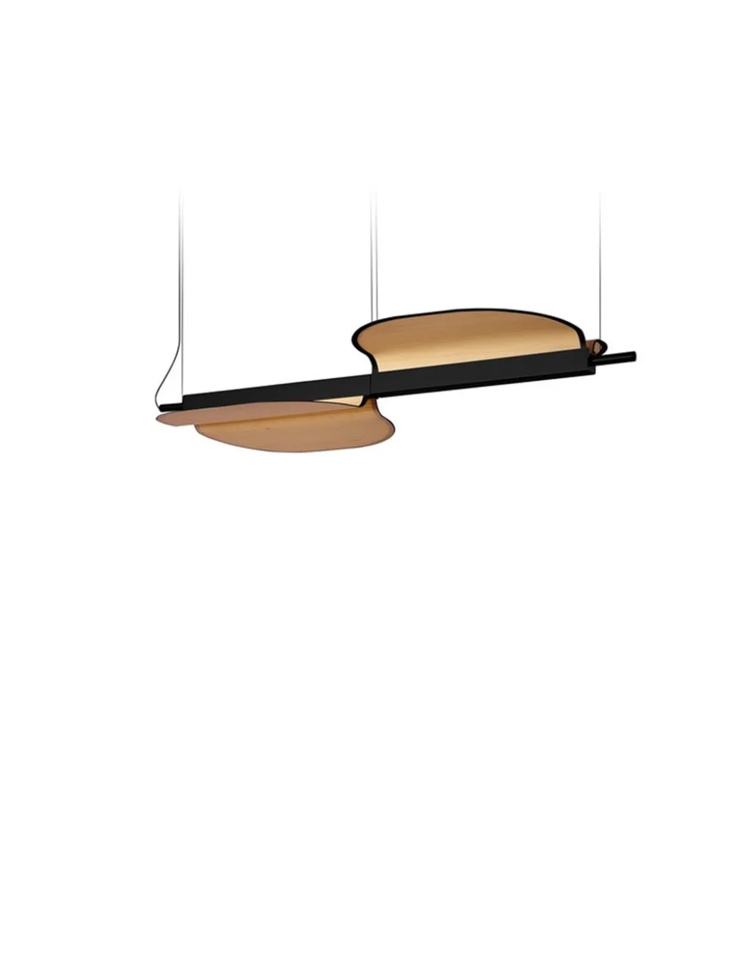 Lámpara colgante Omma – LZF – Lámpara con hojas de madera, Disponible en 3 tamaños, LED regulable