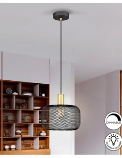 Lámpara colgante Osiris – Schuller – Diseño vintage con tulipa de malla