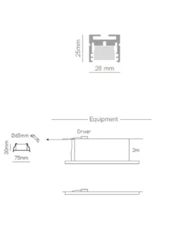 Lámpara colgante o superficie Evo Mini – Beneito & Faure – Diseño horizontal minimalista, lámpara LED