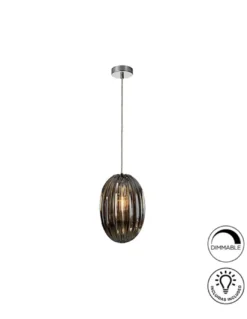 Lámpara colgante Ovila – Schuller – Pantalla de cristal en 2 colores y tamaños