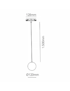 Lámpara colgante para carril magnético Sphere 48V – Beneito & Faure – Lámpara esférica LED