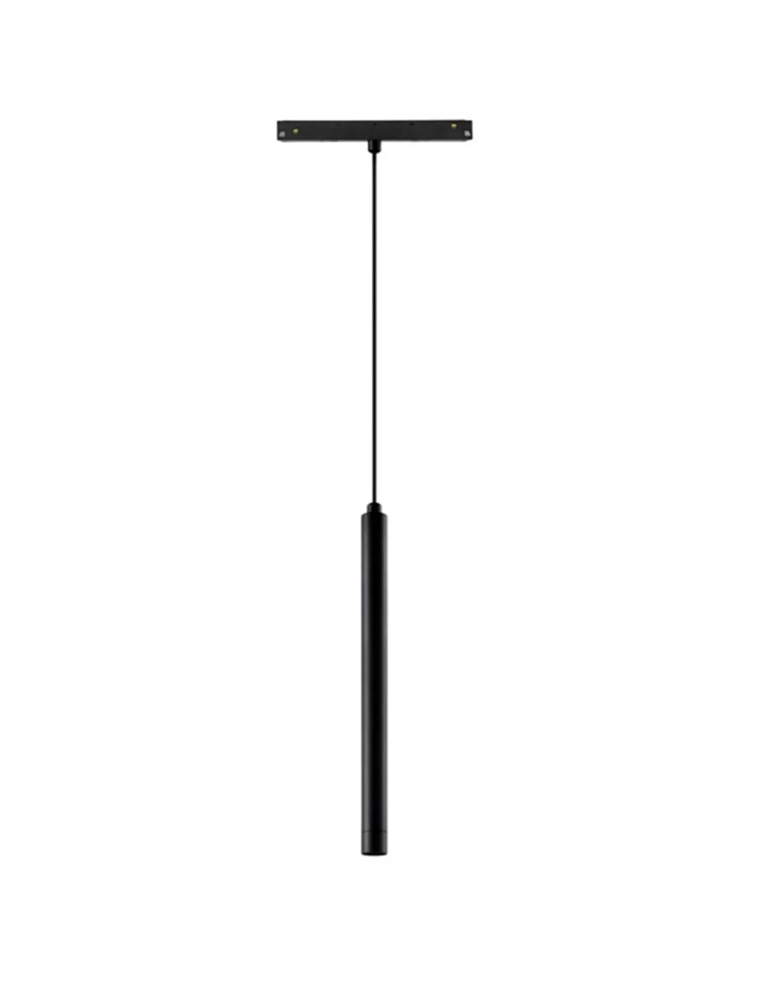 Lámpara colgante para carril 48V Magneto – Mantra – Diseño tubular minimalista, acabado negro