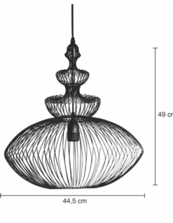 Lámpara colgante Persia – IDP Lampshades – Lámpara tipo jaula negra