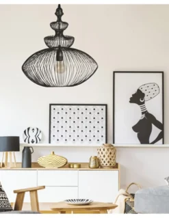 Lámpara colgante Persia – IDP Lampshades – Lámpara tipo jaula negra