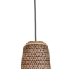 Lámpara colgante Pikul Single L - PET Lamp - Pantalla grande de fibras recicladas, diseño artesanal