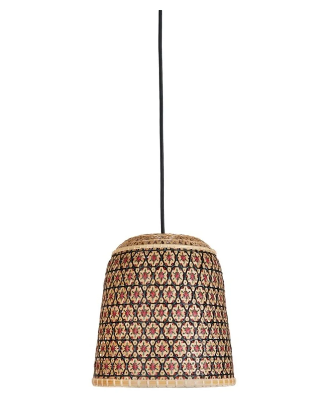 Lámpara colgante Pikul Single L - PET Lamp - Pantalla grande de fibras recicladas, diseño artesanal