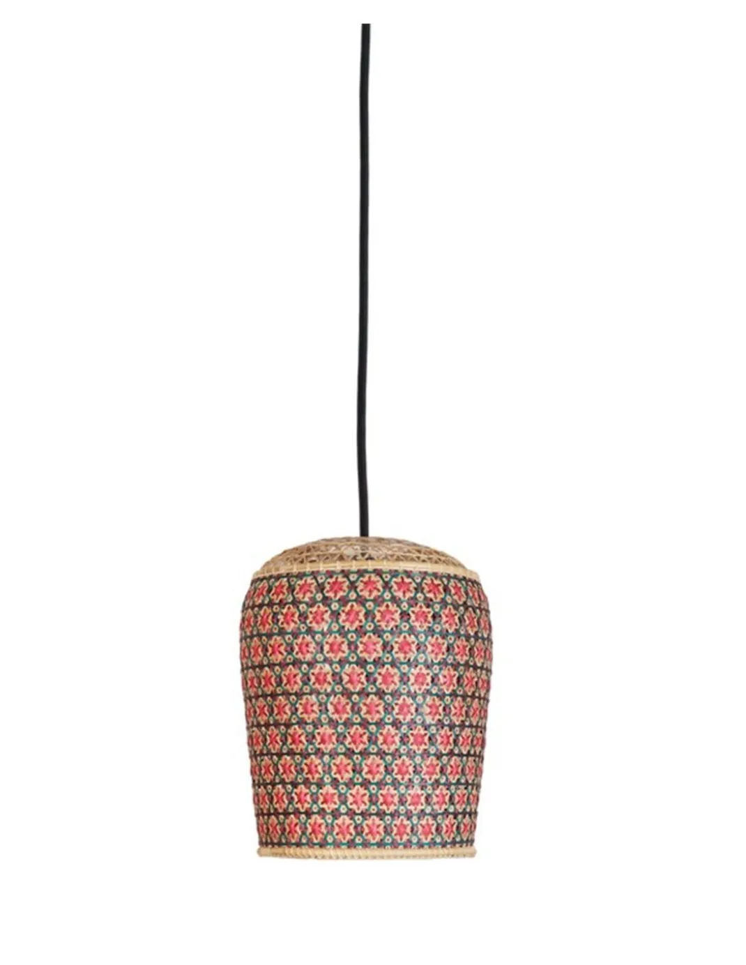Lámpara colgante Pikul Single S - PET Lamp - Pantalla de fibra natural reciclada de bambú