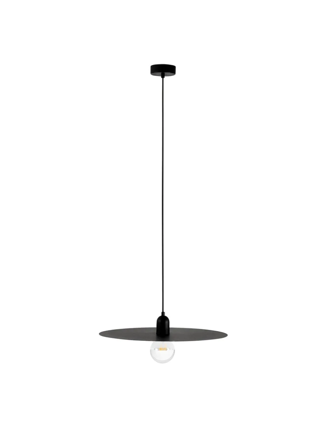 Lámpara colgante Plat - Faro - Lámpara decorativa de acero en blanco o negro