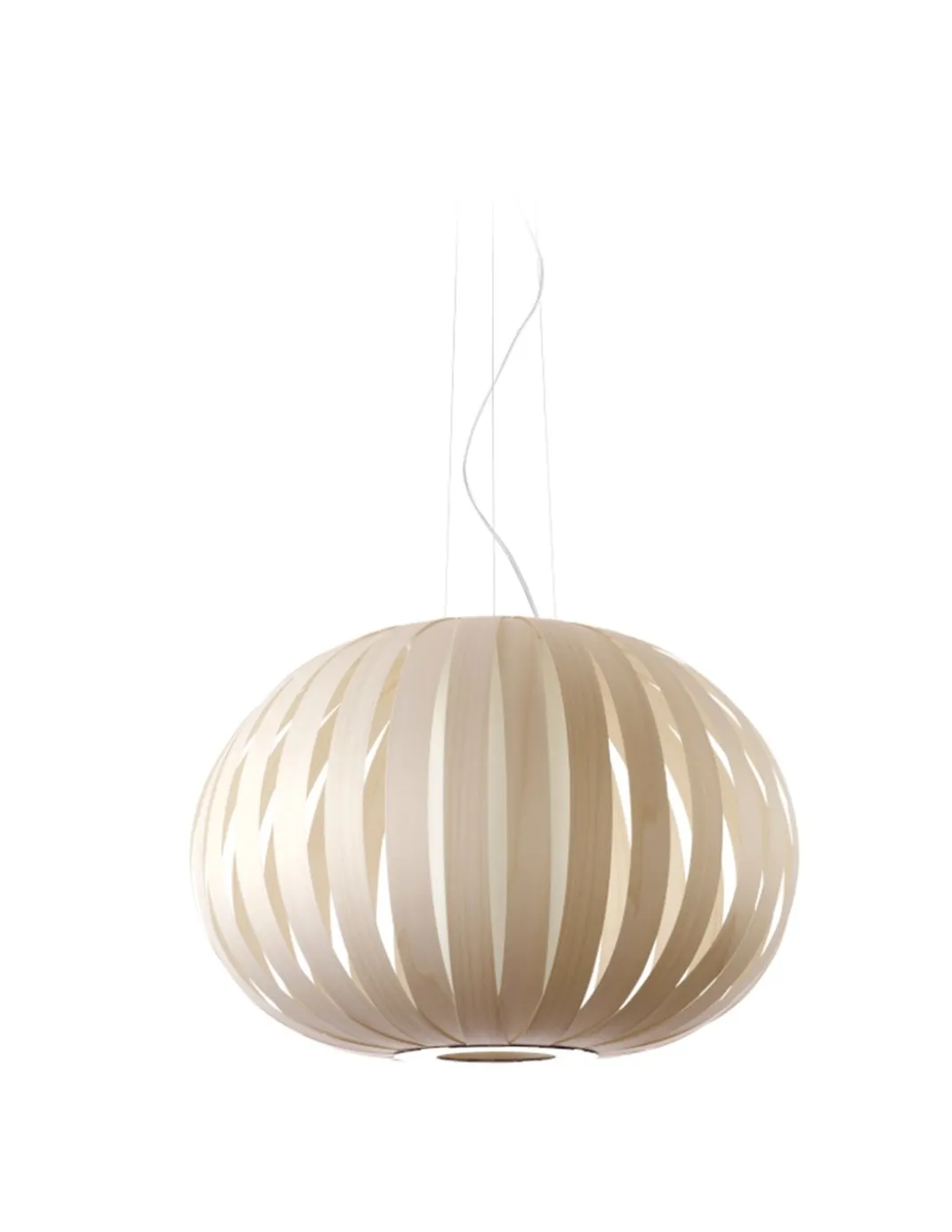 Lámpara Colgante Poppy - LZF - Lámpara forma de esfera con tiras de madera