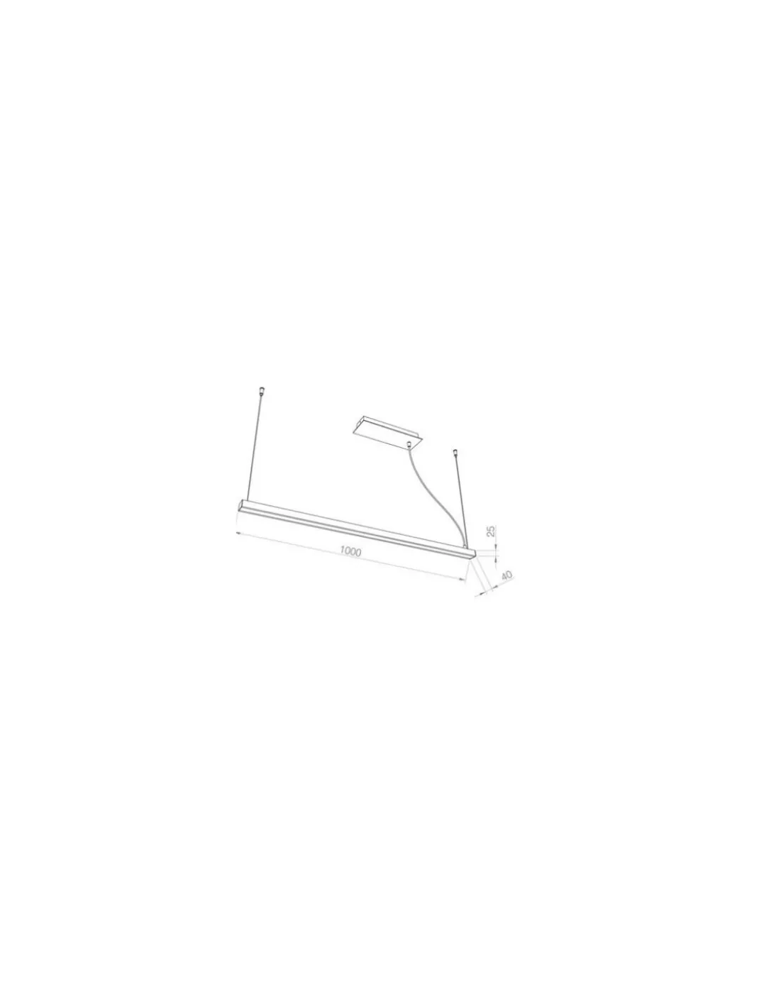 Lámpara Colgante Prim - Pujol. LED 25W 3000K. Idónea para oficina