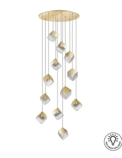Lámpara colgante Priscila – Schuller – Lámpara decorativa de 12 luces