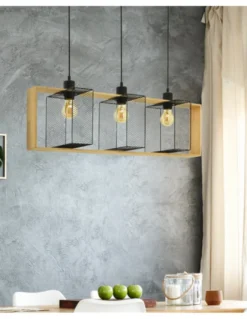 Lámpara colgante Raffaela - IDP Lampshades - Lámpara lineal con 3 luces