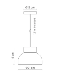 Lámpara colgante Reiko Flat – Robin – Lámpara larga (A:170 cm) diseño moderno estilo nórdico, altura regulable