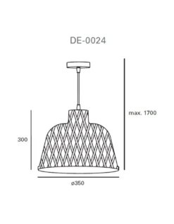 Lámpara colgante Riba – FORLIGHT – Lámpara de madera, Altura regulable, Diámetro: 35 cm