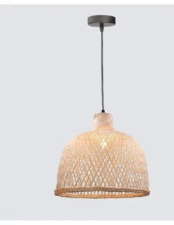 Lámpara colgante Riba – FORLIGHT – Lámpara de madera, Altura regulable, Diámetro: 35 cm