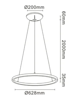 Lámpara colgante Riumar - Mantra - Lámpara LED tipo aro con doble iluminación