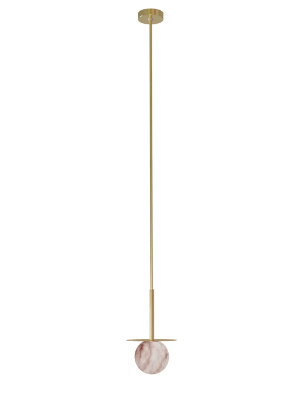 Lámpara colgante Royal Disc - Robin - Lámpara decorativa con pantalla esférica de alabastro