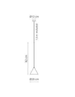 Lámpara colgante Rubi Mono – Robin – Diseño minimalista negro, interior dorado