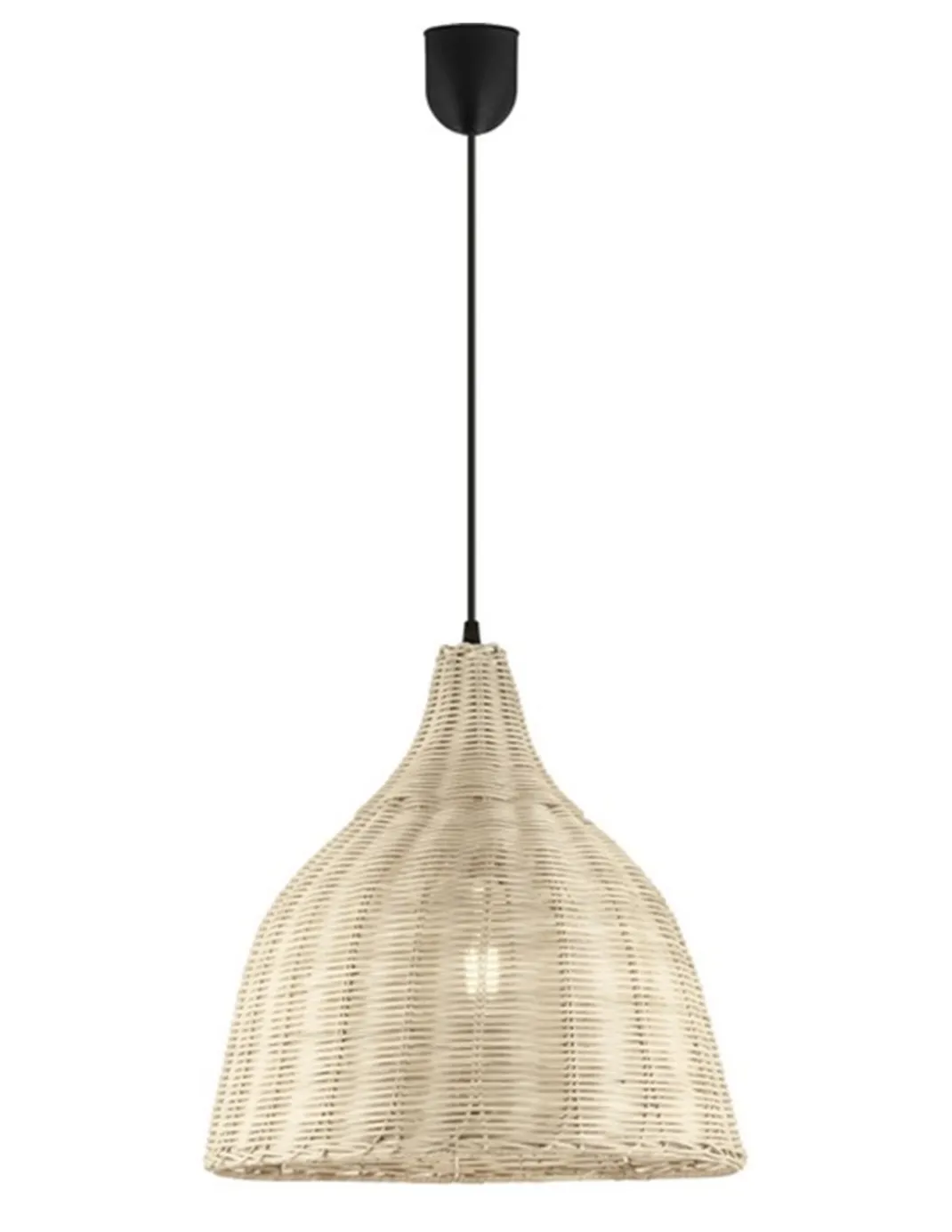 Lámpara colgante Sacoma - AJP - Lámpara de mimbre boho chic, Ø 36 cm